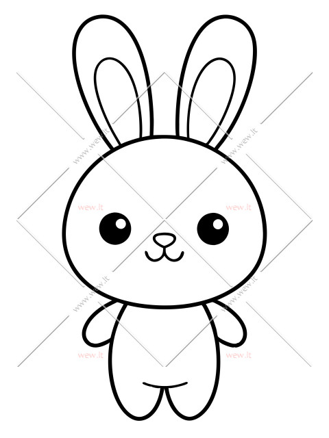 Mielas kawaii kiškutis