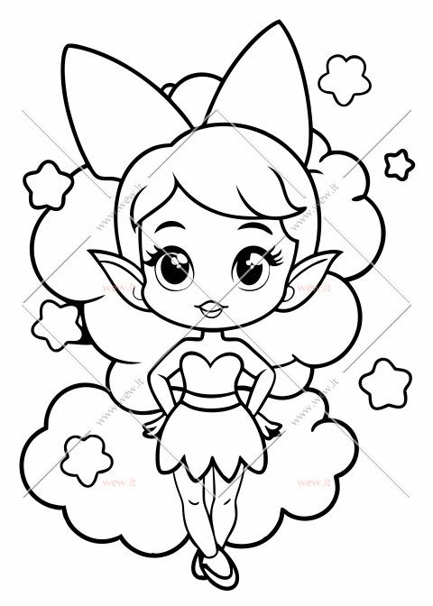 Elfė tarp debesu