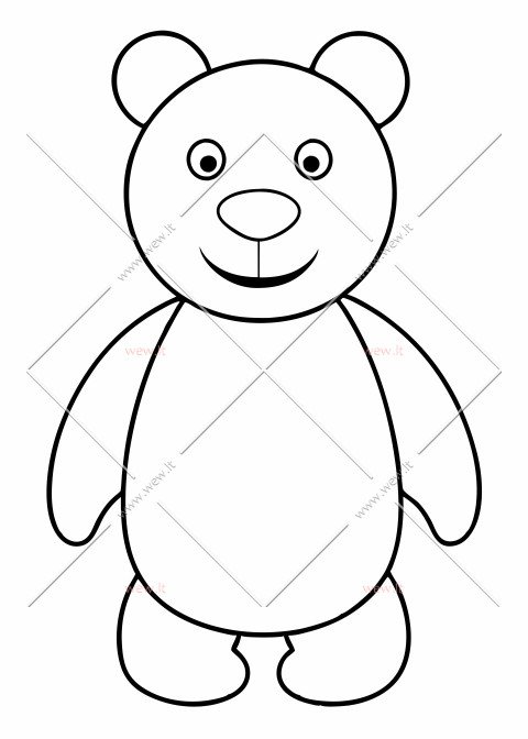 Paprastas, animacinio stiliaus meškiukas