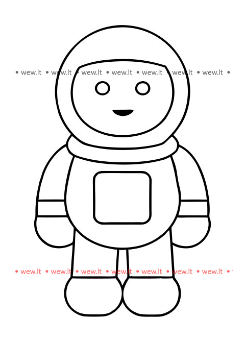 astronaut coloring page