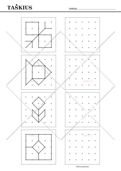 2Sujunk taškus. Taškų paveikslėliai Nr.2