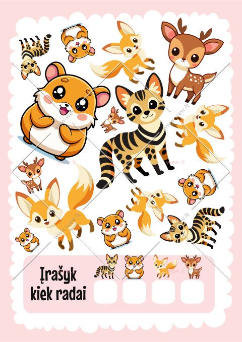 Matematikos užduotis - suskaičiuok sausumos gyvūnus