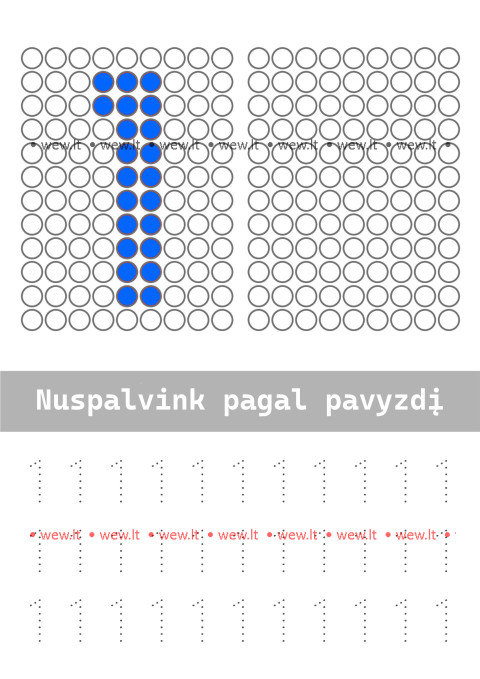 Spalvinimo ir rašymo užduotys - vienas