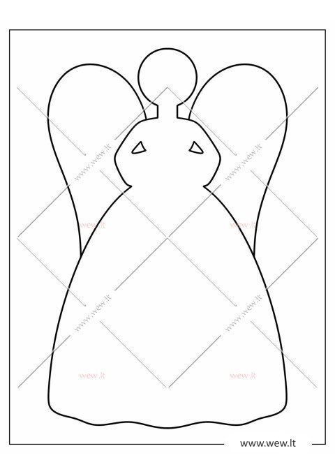 Kalėdinis angelas iškirpti