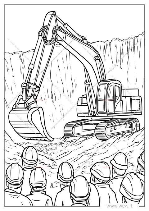 Ekskavatorius statybų aikštelėje