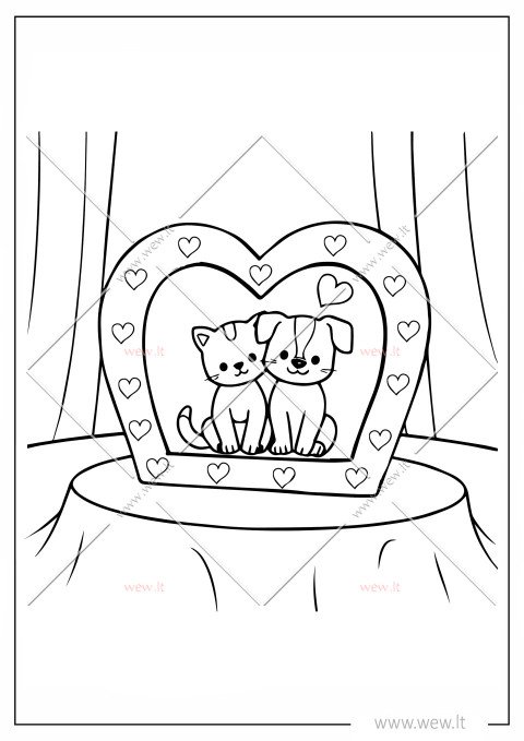 Valentino dienos draugai katė ir šuo