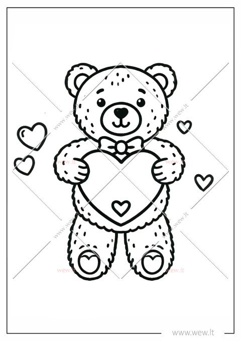 Valentino meškiukas su širdele