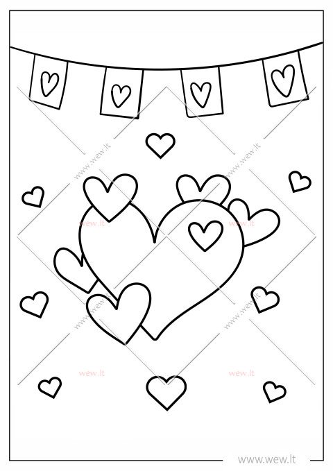 Valentino dienos vėliavėlės