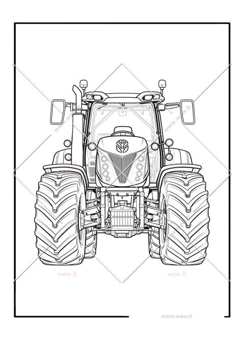 Didelis traktorius spalvinti