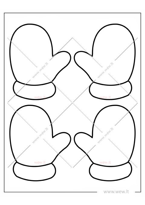 Keturios Kalėdinės pirštinės