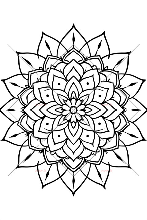 Ramybės mandala spalvinimui