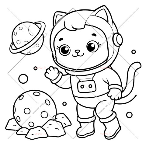 Drąsi katė astronautė kosmose