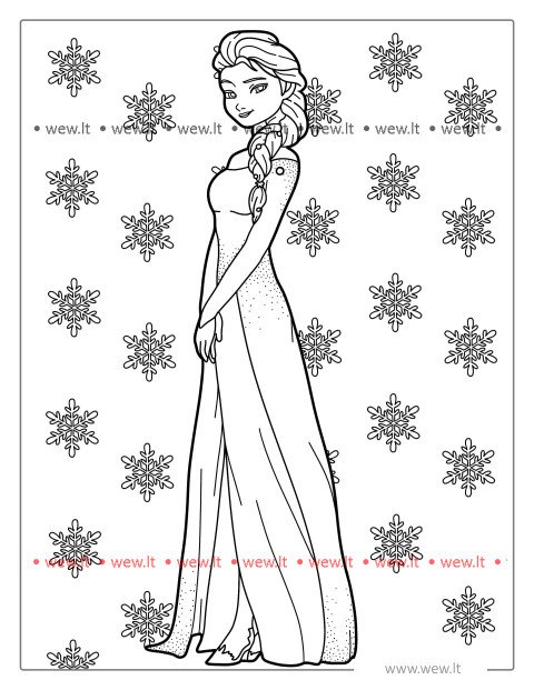 Mewarnai Frozen Elsa