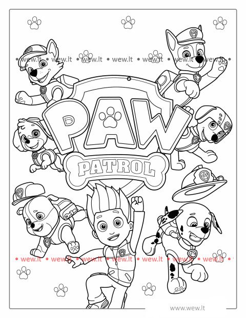 Paw Patrol untuk mewarnai