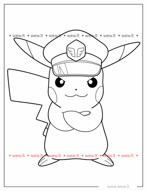 Pikachu dengan topi