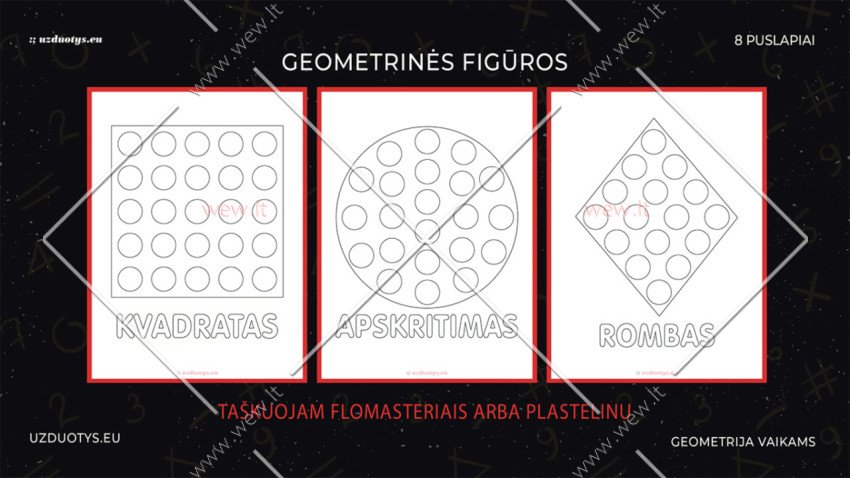 Geometrinės figūros taškavimui