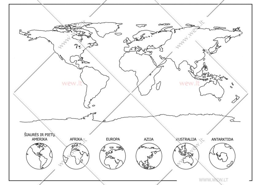 Visi pasaulio žemynai