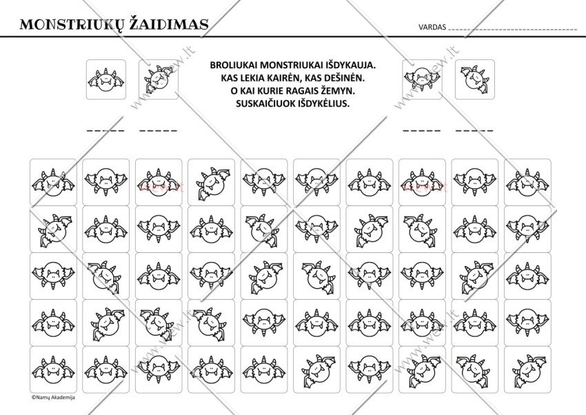 Krypčių žaidimas. Kairė - dešinė.