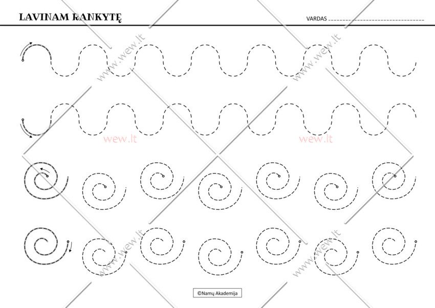 Rankos lavinimas Nr.4