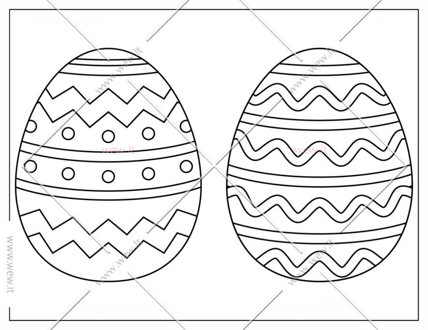 Margučių raštai: spalvinimas vaikams