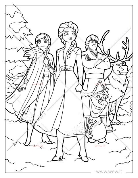 Ledo šalies princesė Elza ir draugai