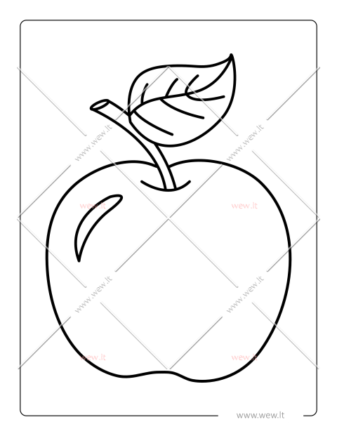 Vitaminų bomba obuolys spalvinti