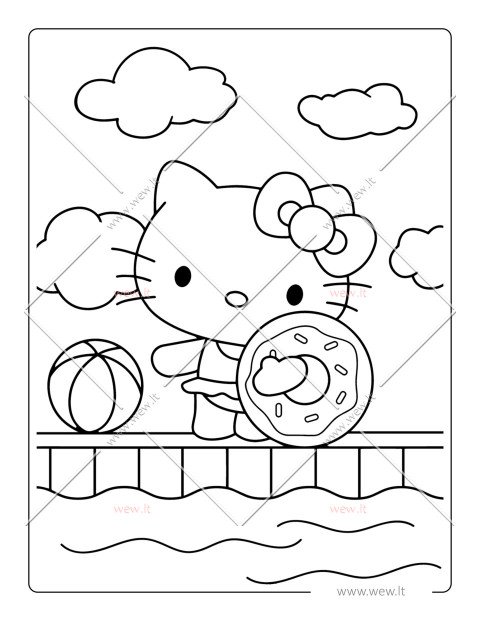 Hello Kitty paplūdimyje