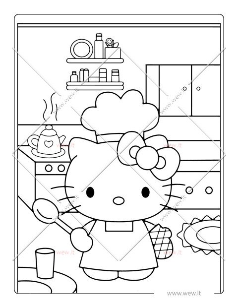 Hello Kitty virtuvėje