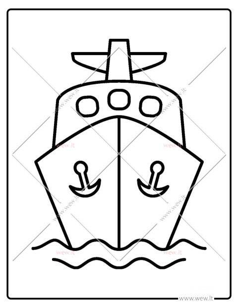 Laivas plaukia jūra