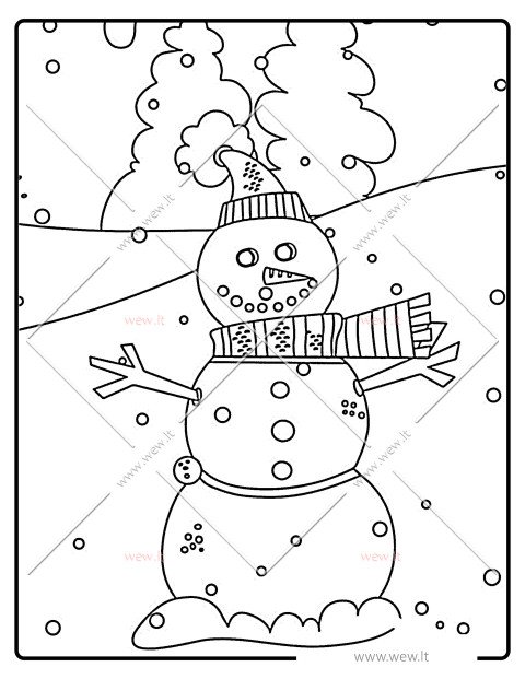 Sniego senis žiemos peizaže