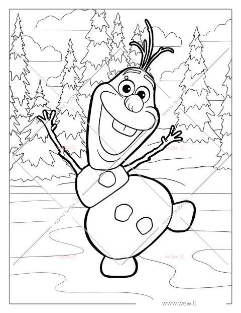 Linksmasis sniego senis Olafas