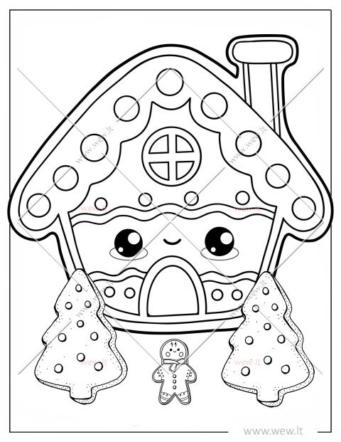 Kalėdinis meduolinis imbierinis namelis