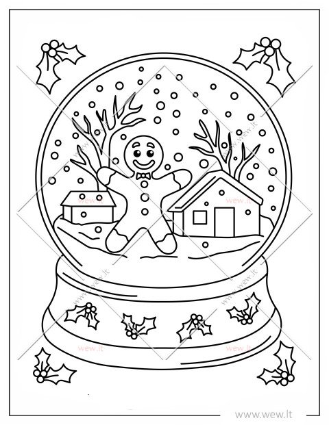 Kalėdinis stiklinis sniego burbulas