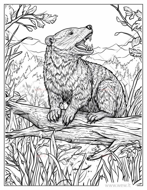 Miško kiaunė spalvinti