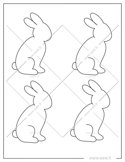 Velykiniai kiškiai iškirpti