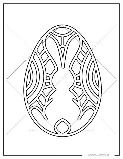 Karpinys - kiškis kiaušinyje velykoms (didelis)