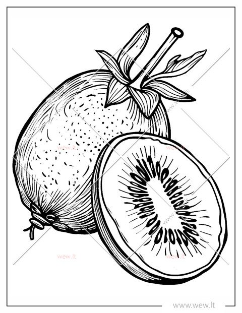 Egzotiškas kivis spalvinti