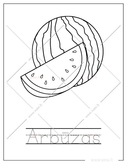 Sultingas arbūzas spalvinti