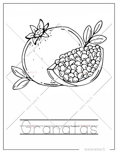 Sultingas granatas spalvinti