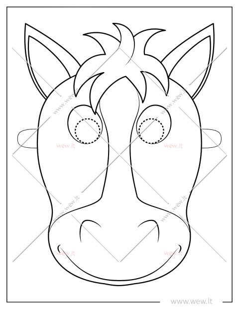 Arklio kaukė Užgavėnėms