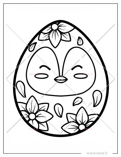 Mielas Velykų kiaušinis spalvinimui