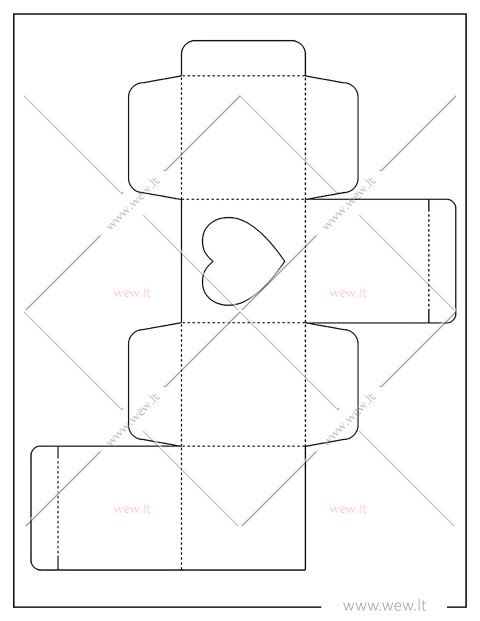 Sulankstoma Valentino dienos dovanų dėžutė