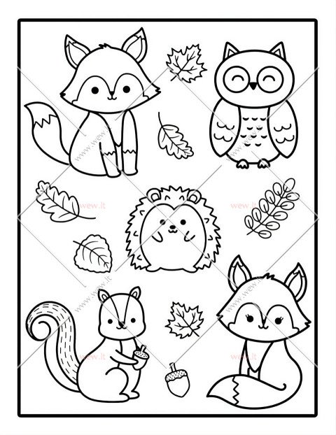 Miško gyventojai rudeni