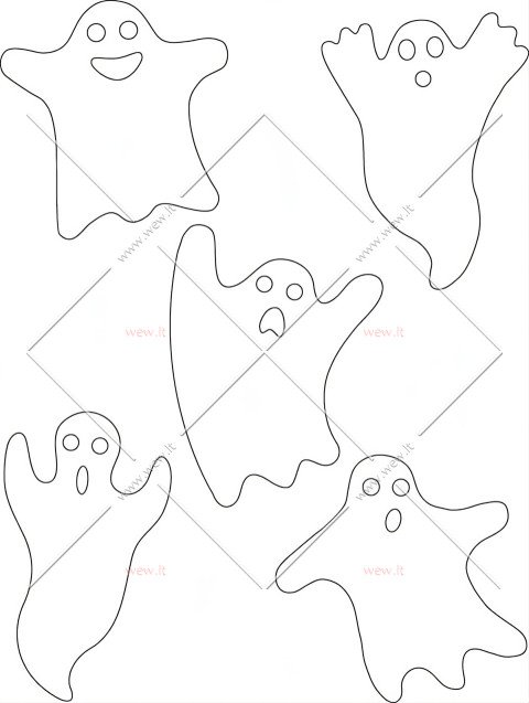 Vaiduokliai helovinui iškirpti