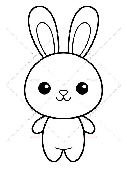 Mielas kawaii kiškutis