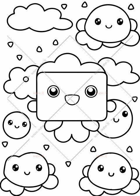 Kawaii debesys ikimokyklinio amžiaus vaikams