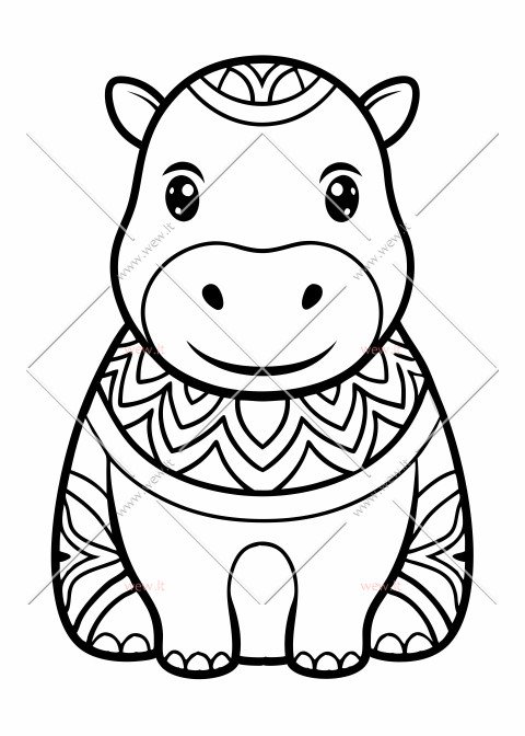 Mielas mažas hipopotamas