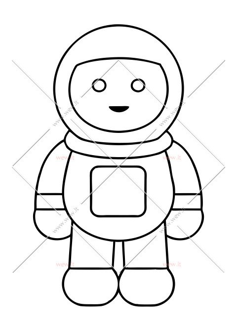 astronaut coloring page