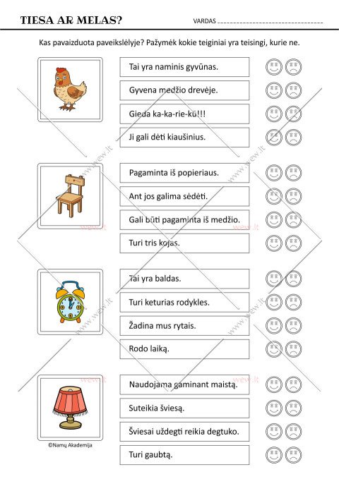 Teksto suvokimas. Tiesa ar melas. Nr1