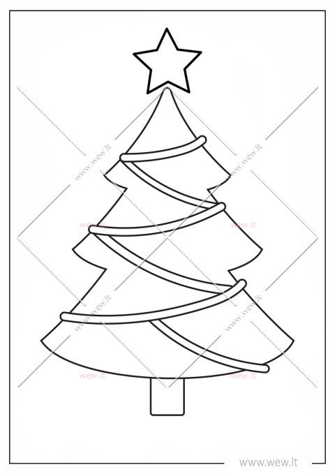 Kalėdų eglutė su žvaigžde ant viršūnės